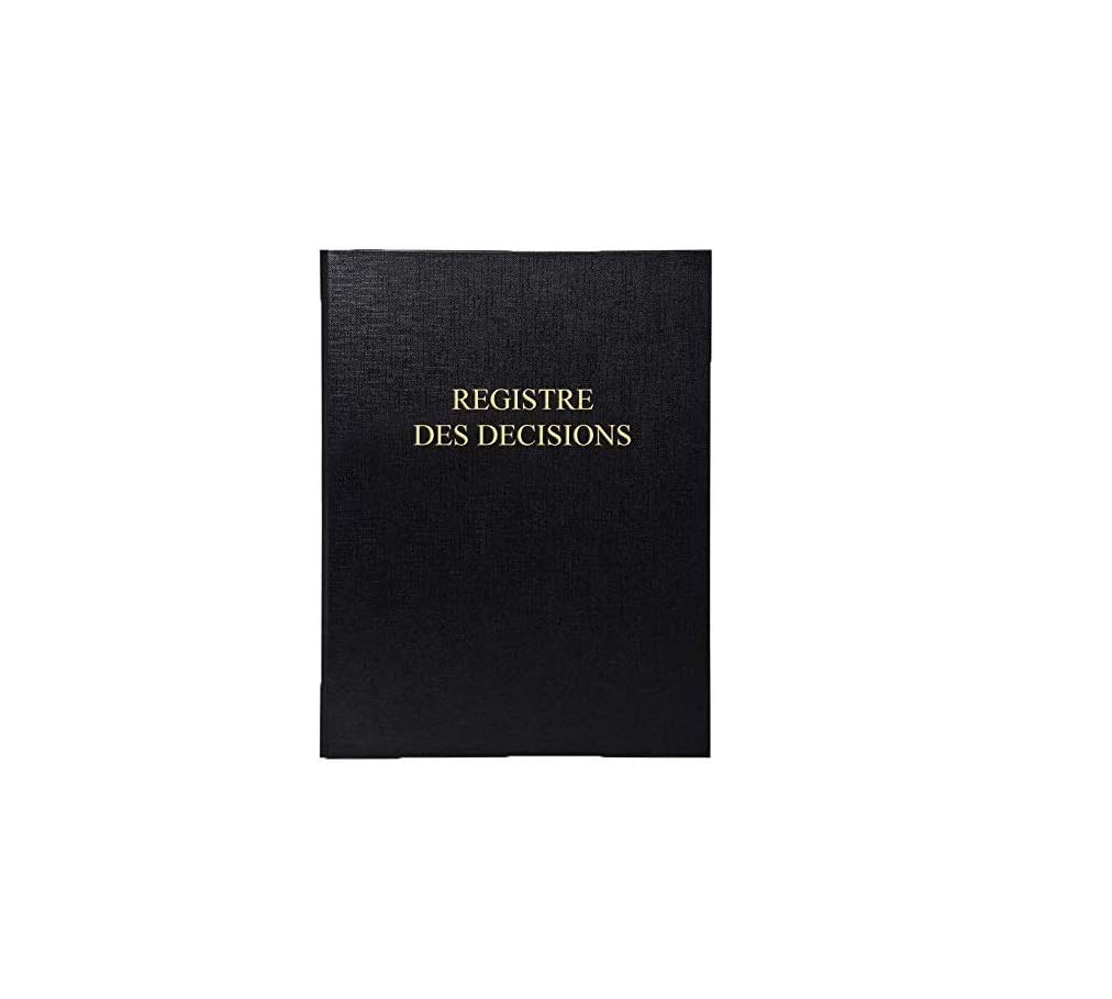 le dauphin - Ref. 937D - 1 black legal binder DECISIONS - Spine 37 mm - 4 rings - Plastic cover, paper interior delivered with refill of 100 numbered sheets - A4 format