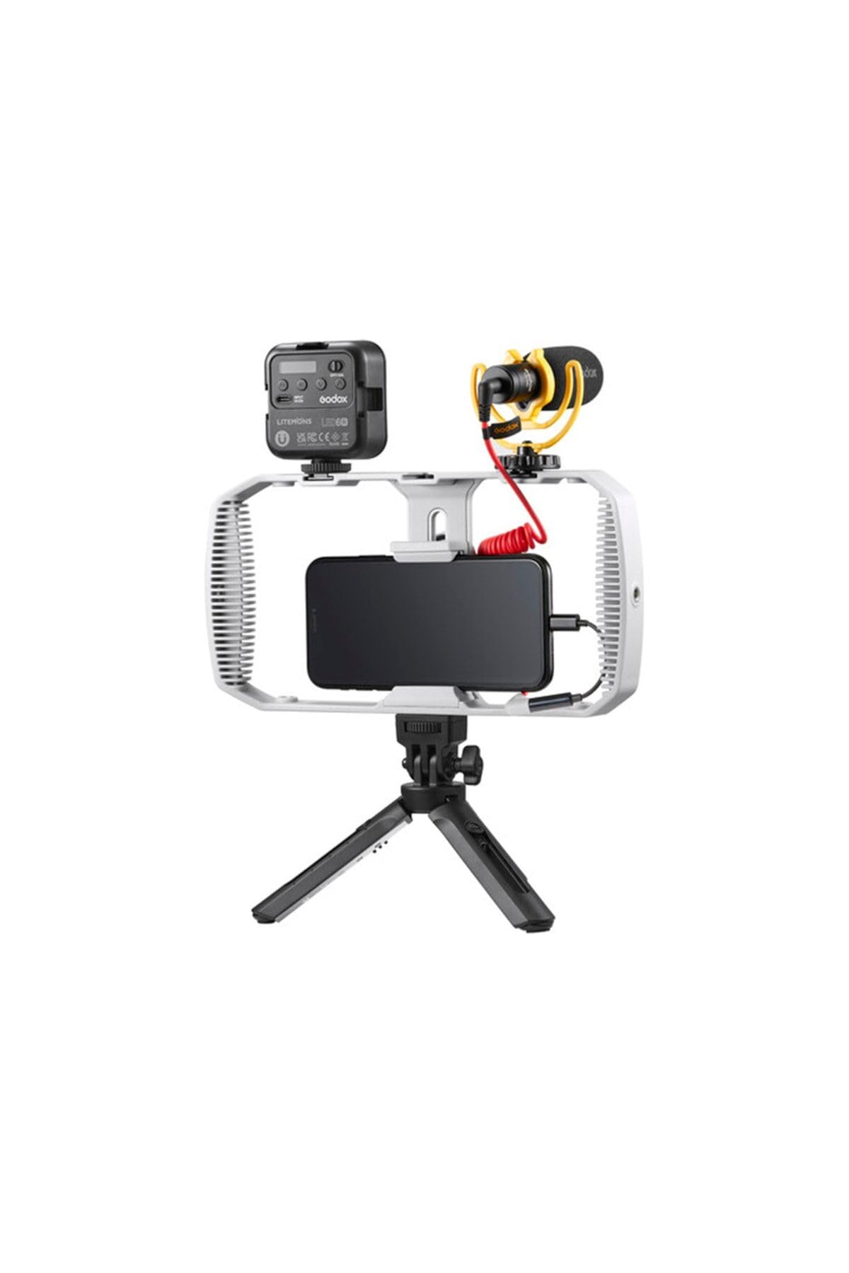 Godox VK1 VK1-UC VK1-LT VK1-AX Case Cage with Cold Shoe and 1/4 Screw for Mobile Phone Photography Vlog Video (VK1-UC(Type-C))