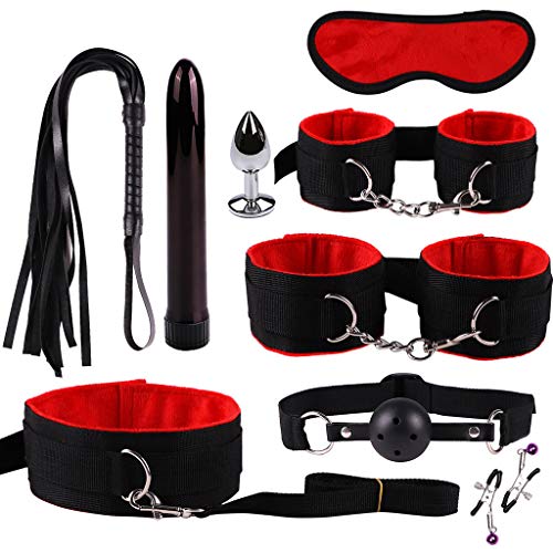 Set-di-giochi-per-con-manette-a-forma-di-frusta-per-da-9-pezzi-rosso