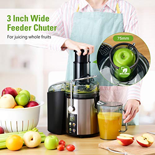 IKICH Centrifugal Juicer 4 Speed Juice Extractor Creates More Juice and