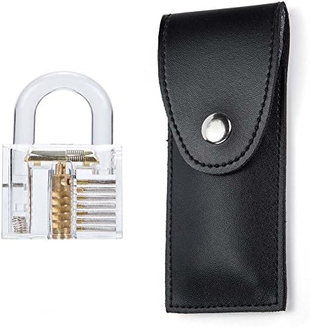 15Piece Premium Titanium Lock Tool Set with Transparent Pad Lock by AONAN