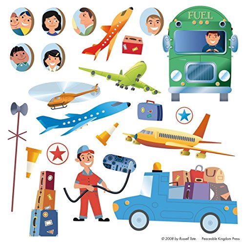 Peaceable Kingdom Sticker Fun! At the Airport Reusable Sticker Tote