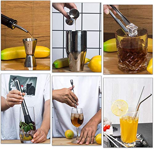 H-ei Boston Cocktail Shaker Set, Cocktail Shaker 750ml, 13-teilig Edelstahl Startseite Bartending Kit for Drink Mischen… – Bild 8