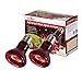 REPTI ZOO 75 Watt Reptile Infrared Spot Lamp,2 Pack of Infrared Spot Bulb for Reptile and Amphibian Use