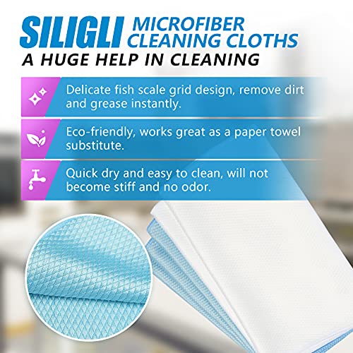 Microfiber Cloth Nanoscale StreakFree Cleaning Cloths Reusable Kitchen