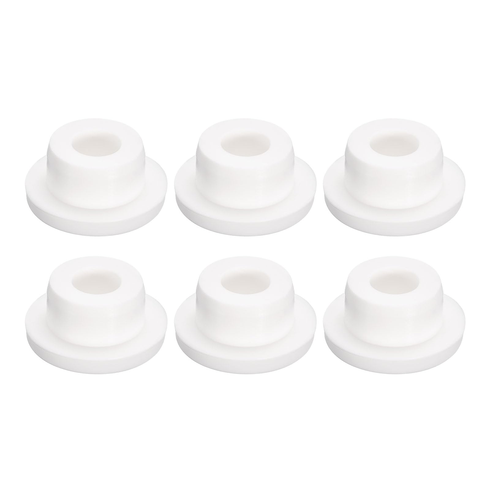 Photo 1 of uxcell 6 Pieces White Plug Holes, T20 Waterproof Rubber Button Plug Soft Flexible Stopper for 19mm / 0.74" Hole