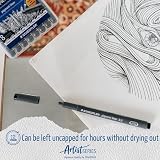 Staedtler 308 SB6P Pigment Liner Fineliner Set 4 + 2 Free Black view 10