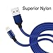 Iphone Cable Catosi 6ft 3pack 8pin Lightning Cable Nylon Braided Iphone Charger Cable USB Charger Cord Compatible with iPhone X / 8 / 8 Plus / 7 / 7 Plus / 6 / 6 Plus/6s/6s plus /SE/5s/5c/5 (blue)