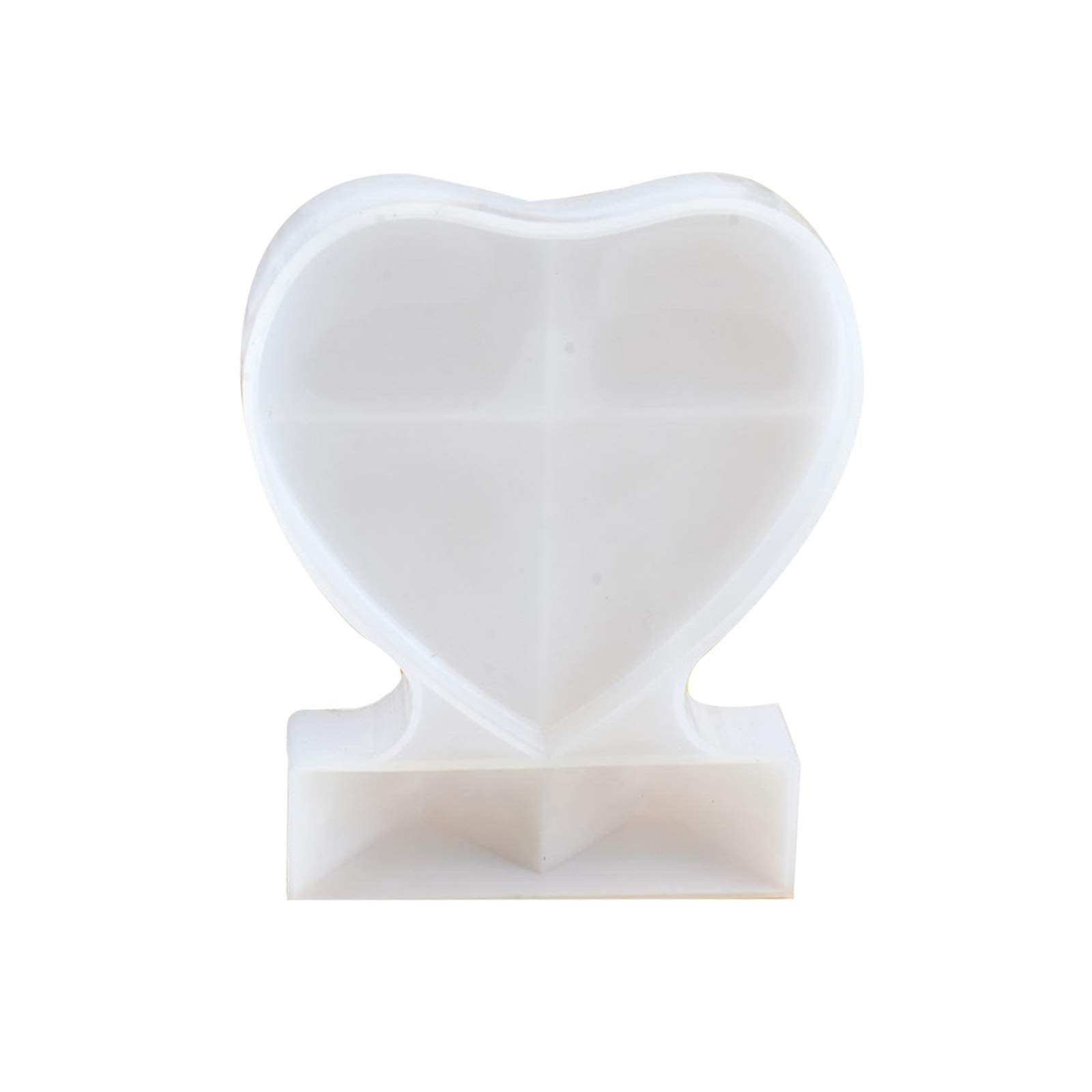 Zngou Love Heart Resin Frame Mould, Epoxy Resin Silicone Picture Photo Frame Mould Large Photo Stand Frame Mold with Stand For Casting Craft Decoration