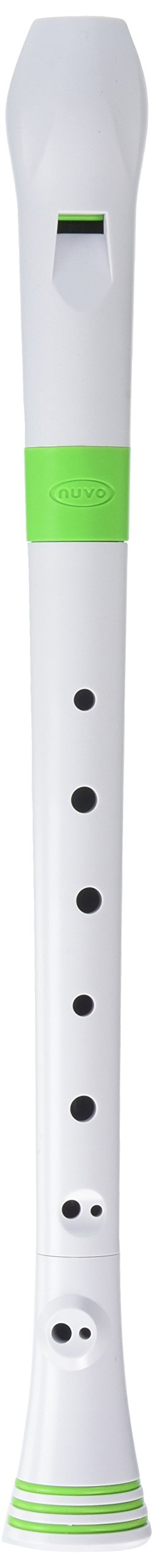 Nuvo Descant Recorder with Baroque Fingering, White/Green