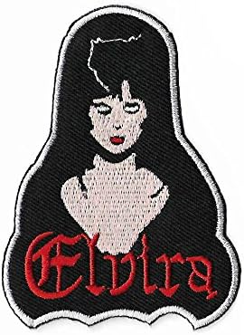 Elvira Patch Embroidered Iron / Sew Badge Mistress of the Dark Movie Costume Souvenir Applique