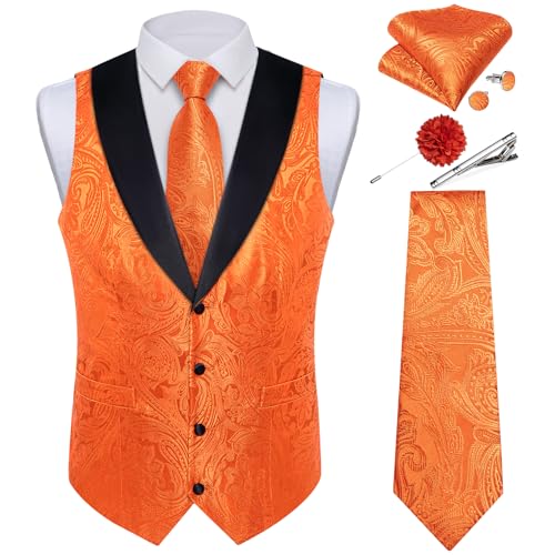 DiBanGu Men's Suit Vest and Tie Set