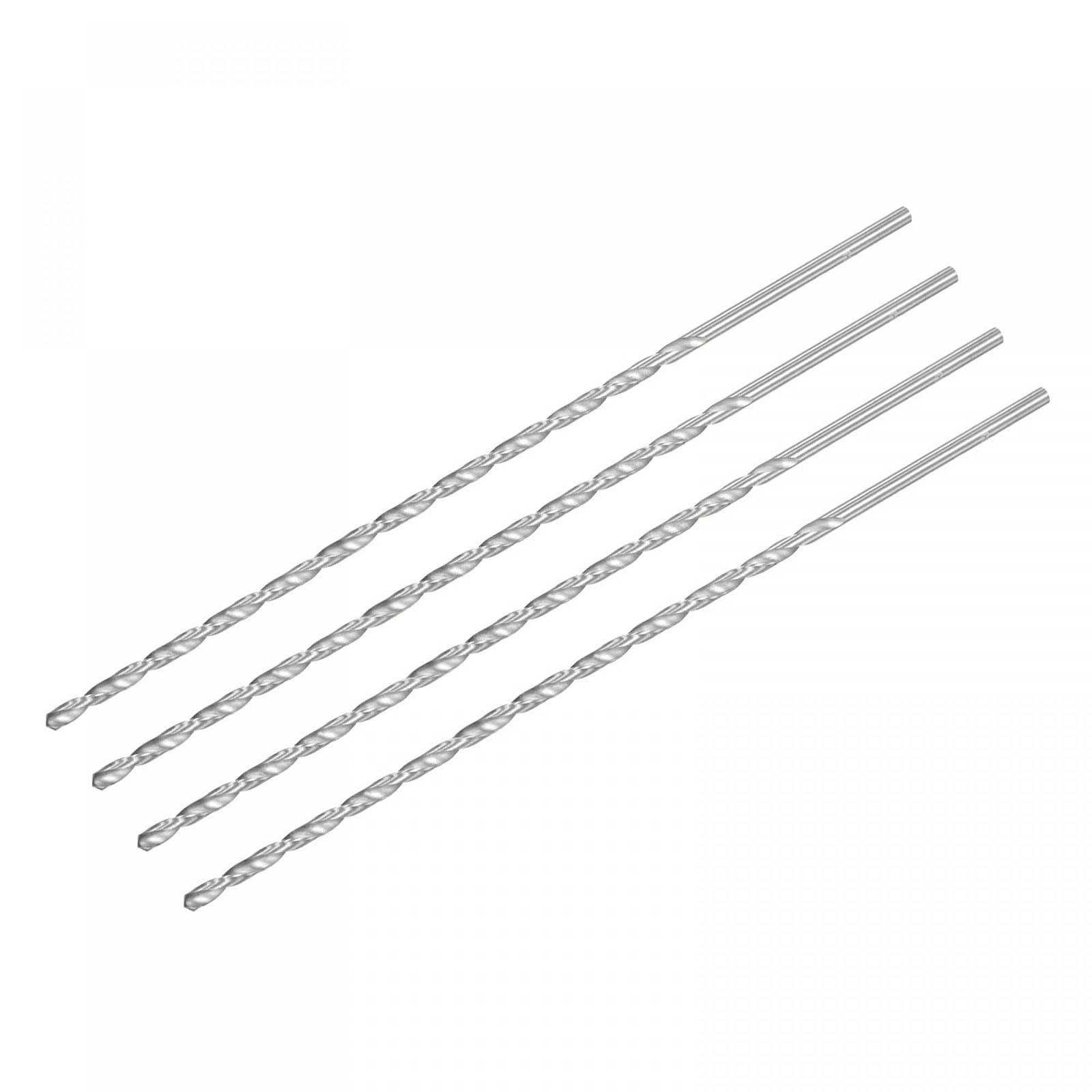 TA-VIGOR 4Pcs 4mm Extra Long Twist Drill Bits, 250mm Length High-Speed Steel HSS Straight Shank Spiral Drill Bits for Wood Metal Aluminum Plastic — image 1