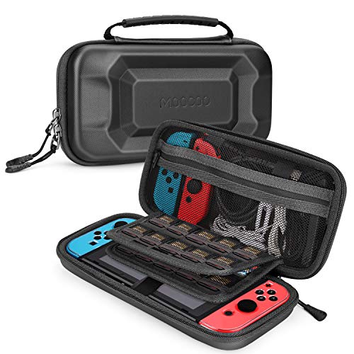 Moocoo Carrying Case for Nintendo Switch, Dual Protection Switch Hard Cover Portable with Large Capacity Protective Travel Shell for Nintendo Switch Console & Accessories with 20 Game Cartridges - Thumbnail 7