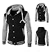 Mens Shirt,Haoricu Autumn Winter Men Teens Slim Fit Hoodie Sweatshirt Winter Long Sleeve Coat Jacket (Gray, Medium)