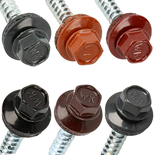 KLIMAS Selbstschneidende Trapezblechschrauben 4,8 x 35 mm RAL3009 250 Stück | Edelstahl Dachblech Selbstbohrende… – Bild 6