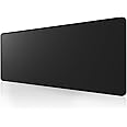 ALOANES Large Gaming Mouse Pad with Non-Slip Rubber Base,Stitched Edge,Desk mat for Laptop,Computer & PC, Wristing Pad for Gamer,Office & Home,Classic Black XL 11.81''x31.50''x0.12''