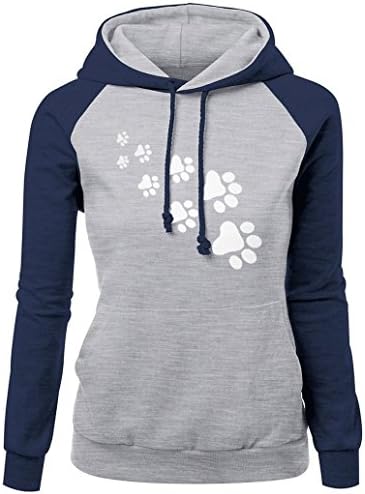 frose Women's Fashion Raglan Sweater Cat Claw Print Hoodie Sweatshirt Coat