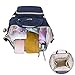 Diaper Bag,Becmd Large Capacity Diaper Bag Backpack,Multi-Function Travel Backpack Nappy Bag,Nurse bag,Fashion Mummy Bag,Waterproof for Baby Care,Stylish and Durable (Navy Blue)