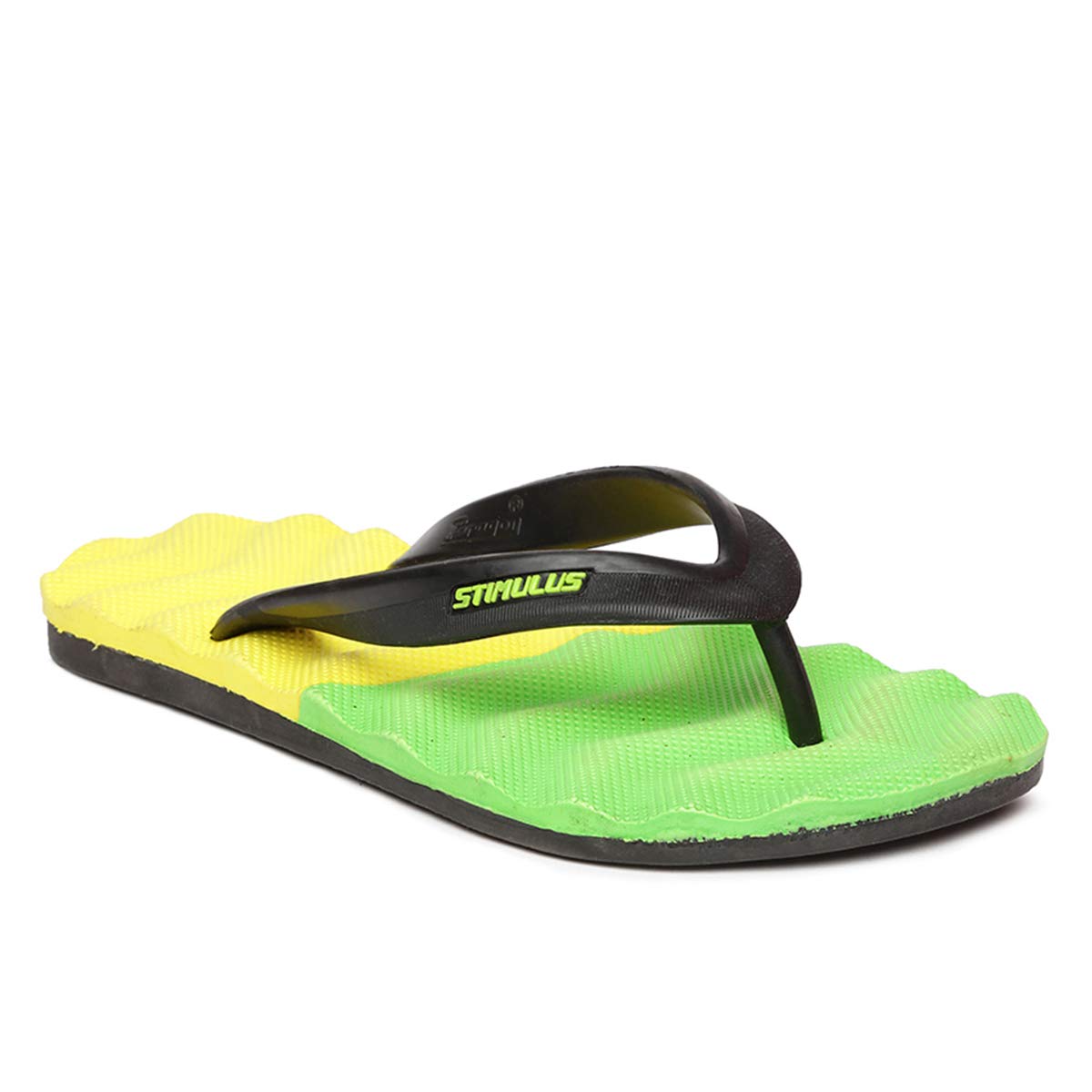 green flip flops mens