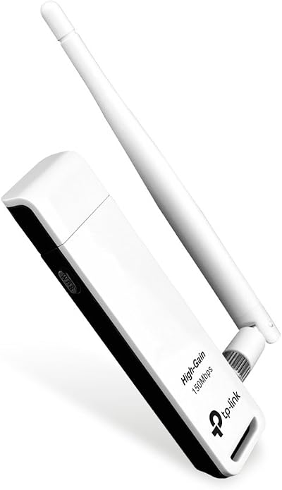 TP-Link TL-WN722N USB WiFi Adapter 150Mbps Wireless N White v3.0 4dBi Antenna
