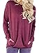 Dutebare Women Long Sleeve Round Neck Sweatshirt Loose Tunics Shirts Casual Blouses Tops With Pocket