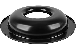 Allstar Performance Air Cleaner Base, 14 in Round, 5-1/8 in Carb Flange, Dropped Base, Lightweight, Aluminum, Black Paint, Each