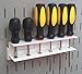 Wall Control Screwdriver Holder Bracket Slotted Metal Pegboard Accessory Slotted Tool Board - White