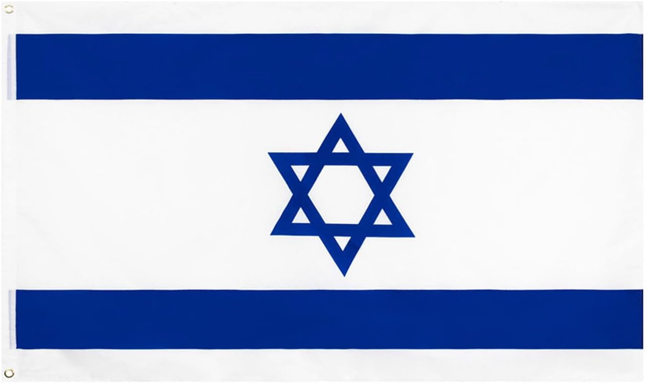 Flags - 3 x 5 Ft Israel Flag, Vivid Color and Fade proof Polyester Canvas Header and Double Stitched, Israeli National Flags with Brass Grommets 3 * 5 Foot (1)