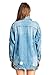 Khanomak Denim Distressed Oversized Basic Collar Button Front Long Ripped Jacket