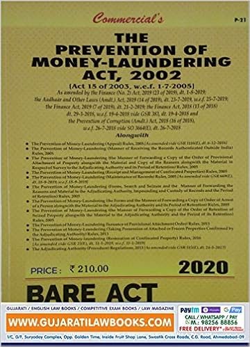 Amazon In Buy The Prevention Of Money Laundering Act 2002 Bare Act 2020 Edition Book Online At Low Prices In India The Prevention Of Money Laundering Act 2002 Bare Act 2020 Edition Reviews Ratings