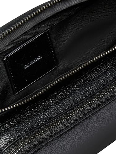 Uomo Marsupio Webbing Strap con Zip, Nero (Black/White Webbing), Taglia Unica