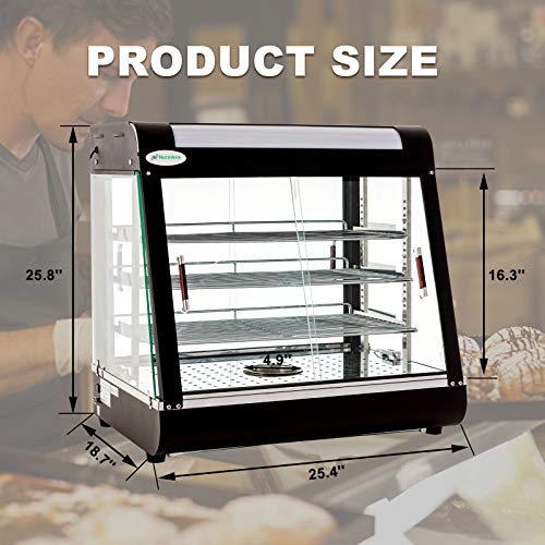 Nurxiovo 27inch Countertop Food Warmer Display Cases Pizza Commercial