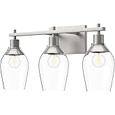 Alora Mood VL538322BNCL Kingsley Vanity, Brushed Nickel/Clear Glass