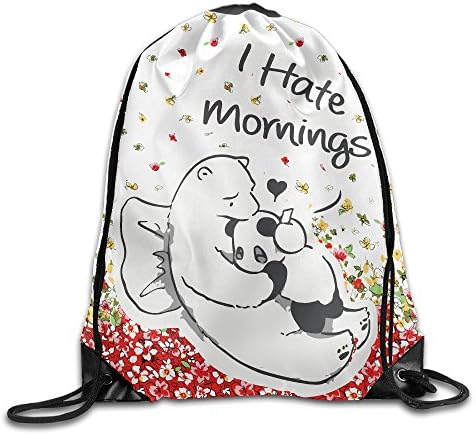DesignedPanda Bear Sleepping Beam Mouth Bags Drawstring Backpack