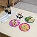 MICHLEY 4-Piece Dinner Plate Set Multicolor, Dishwasher Safe, BPA free Tritan Plastic Dessert Plates