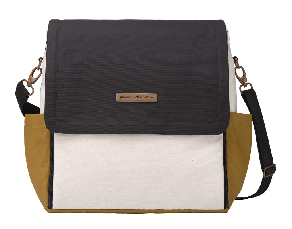 Petunia Pickle Bottom Boxy Backpack PEBBCB58100, Maternity Backpack with Changing Pad, Multicoloured (Caramel/Black), One Size