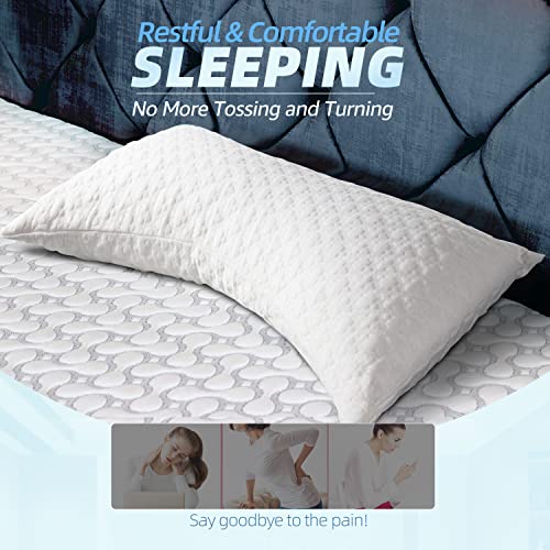 MASTERY MART Side Sleeper Pillow, Memory Foam Bed Neck Pillow for Pain
