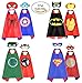 AnRio Boy’s Dress Up Helloween Costumes Double- Sides Satin Capes (4 Pack, 8 Mask)