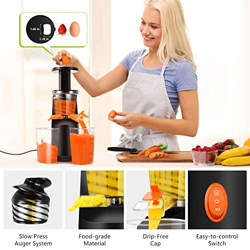 Slow Juicer IKICH 64RPM Golden Ratio Speed Slow Masticating Juicer with