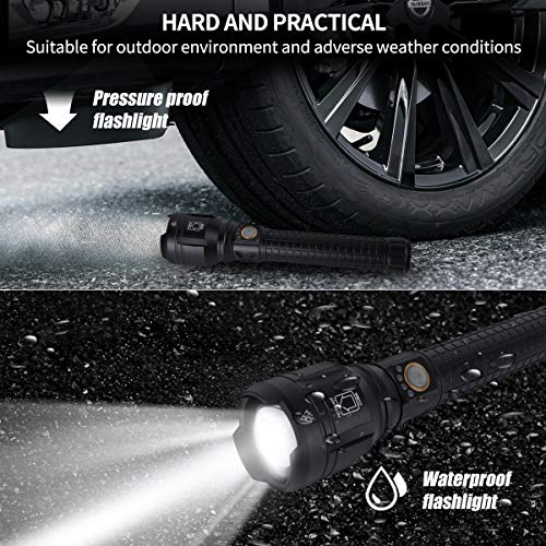LYLTING P90 LED Rechargeable Flashlights, 100000 Lumens Powerful