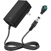 12V 5A Power Supply Adapter 100-240V 50-60Hz AC to DC ﻿ Converter 12 Volt 5 Amp Wall Power Adapter with 5.5X 2.5mm/2.1mm Plug ﻿ for 5050 3528 LED Strip Module Light ﻿