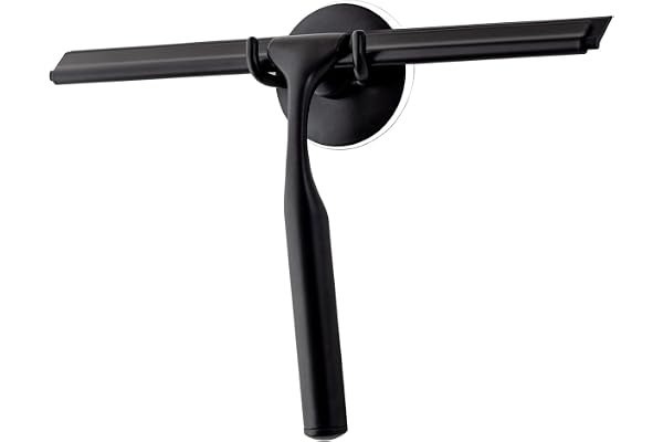 Ettori Shower Squeegee for Glass Doors, Squeegee for Shower Door, Window and Car Glass, Mirrors - All-Purpose Stainless Steel