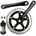 CyclingDeal Alloy Fixie Single Speed Crankset with BB 48 Teeth 170mm Black
