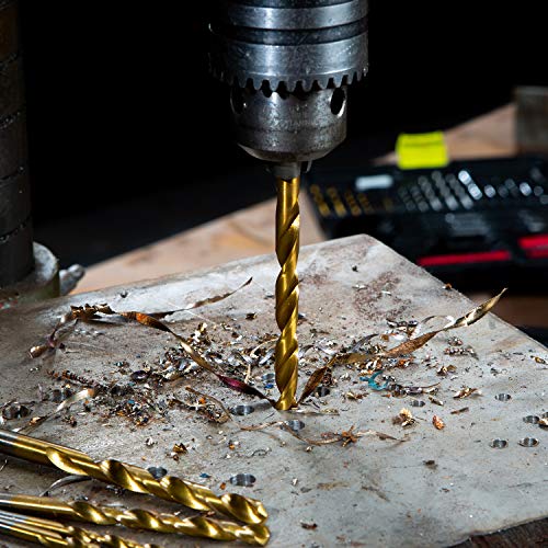 INTOO 63Pcs Drill and Drive Bit Set with Titanium Drill Bit for Metal Wood and Plastic in Storage Case