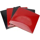 4 Pcs Table Tennis Rubber Sponge 2.2mm | Table Tennis Bat Replacement Rubbers Sheet Table Tennis Accessories For Speed And Precision Red/Black