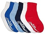N'Ice Caps Little And Big Boys 6 Pack Crew Socks Cotton/Spandex Assortment