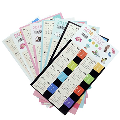 D-worthy 4 sets 2018 calendars stickers monthly index d…