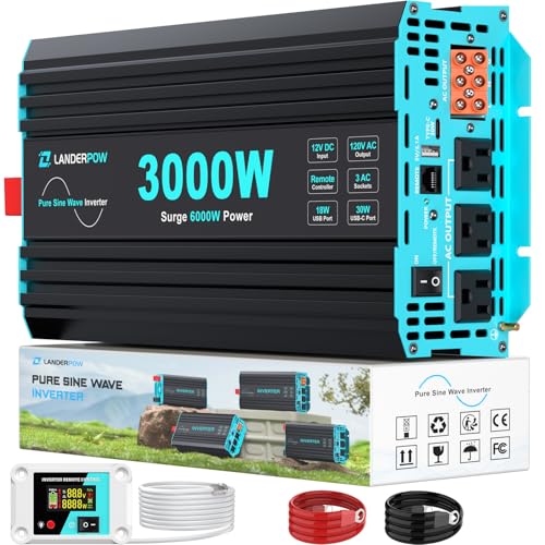 LANDERPOW 3000W Pure Sine Wave Inverter