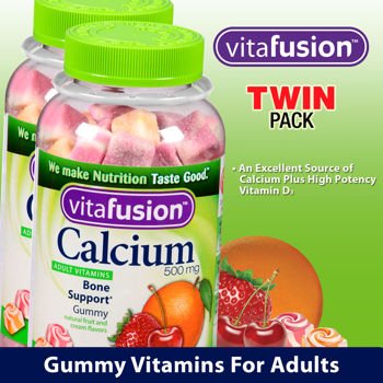 Vitafusion Calcium Gummy 500 Mg 100 Ct (2 Pack)